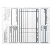 大規模プロフェッショナルビジネス請求書/見積 ノートパッド (正面)