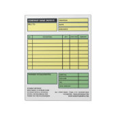 大規模プロフェッショナルビジネス請求書/見積 ノートパッド (回転)