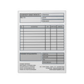 大規模プロフェッショナルビジネス請求書/見積 ノートパッド (回転)