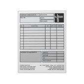 大規模プロロゴ・ビジネス請求書/見積 ノートパッド (回転)