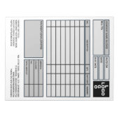 大規模プロロゴ・ビジネス請求書/見積 ノートパッド (正面)