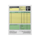 大規模プロロゴ・ビジネス請求書/見積 ノートパッド (回転)