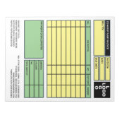 大規模プロロゴ・ビジネス請求書/見積 ノートパッド (正面)