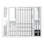 大規模プロロゴ・ビジネス請求書/見積 ノートパッド (正面)