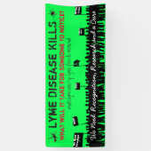 大規模ライム病は抗議サインのバナーを殺す 横断幕 (縦)