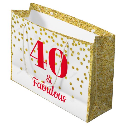 大規模抱き枕 – マイルストーン金ゴールド ラージペーパーバッグ (正面アングル)