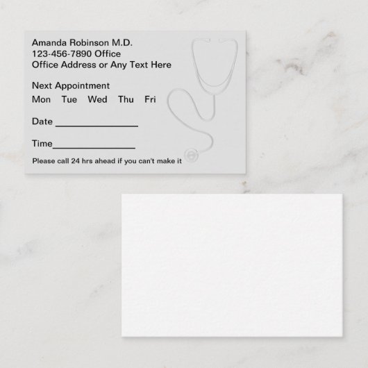 大規模簡単読対予算アポイントメントカード 名刺 (正面/裏面)