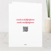 大規模誕生日カード – マイルストーン金ゴールド カード (裏面)