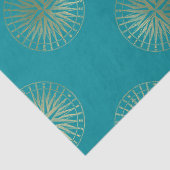 大規模金ゴールドコンパスオンティール(緑がかった色)デコパージ 薄葉紙 (詳細)