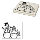 大規模雪だるまファミリー ラバースタンプ (押印)
