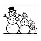 大規模雪だるまファミリー ラバースタンプ (インプリント)