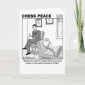 「大計画のチェス」平和グリーティングカード カード (正面)