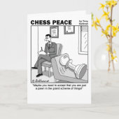 「大計画のチェス」平和グリーティングカード カード (黄色い花)