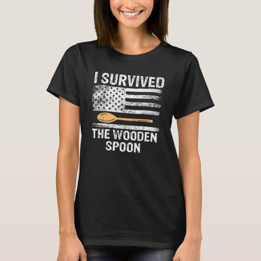 大誇りを持った匙の生き生き延び残りI木製S Tシャツ (正面)