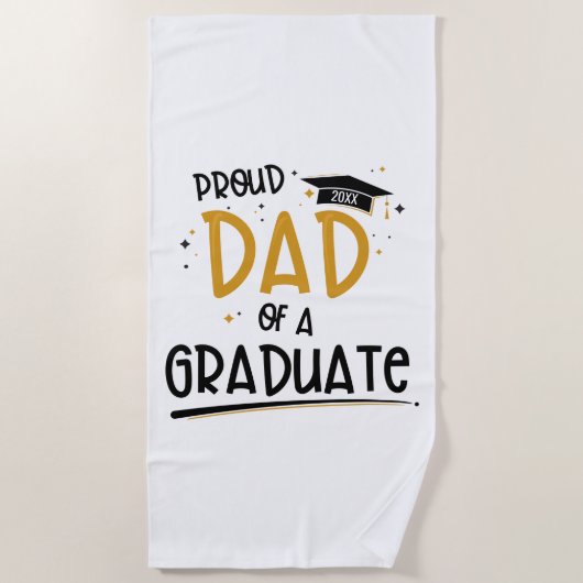 大誇りを持った学パパ ビーチタオル (正面)