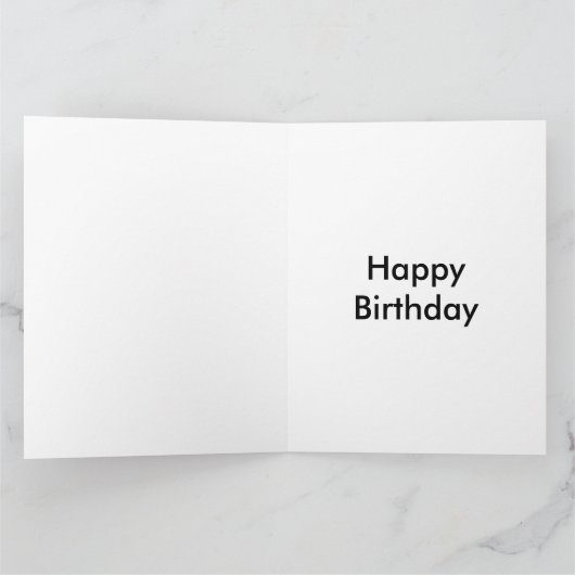 大誕生日の優美な黒猫の匂い カード (内部)