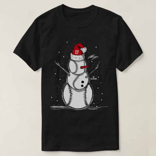 大谷昌平野球雪だるまプレミアム Tシャツ (デザイン正面)