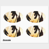 大豆の夕日 楕円形シール (シート)