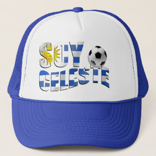 大豆のCelesteウルグアイの旗のFutbolのサッカーボールのロゴ キャップ