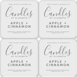 大豆エレガントろうそく澄ん製品ラベル シール