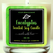 大豆エレガントキャンドル製品包装グリーンブラック スクエアシール