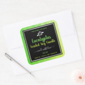 大豆エレガントキャンドル製品包装グリーンブラック スクエアシール (封筒)