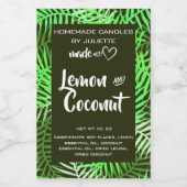 大豆キャンドル熱帯葉緑葉包装 フードラベル (シングルラベル)