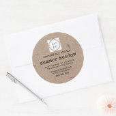 大豆キャンドル |クラフト紙 |ロゴ3インチの追加 ラウンドシール (封筒)