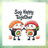 大豆ハッピーズすしかわいい食日本の品 ウィンドウサイン (シート3)