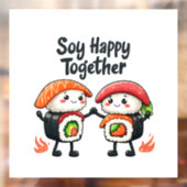 大豆ハッピーズすしかわいい食日本の品 ウィンドウサイン (シート2)