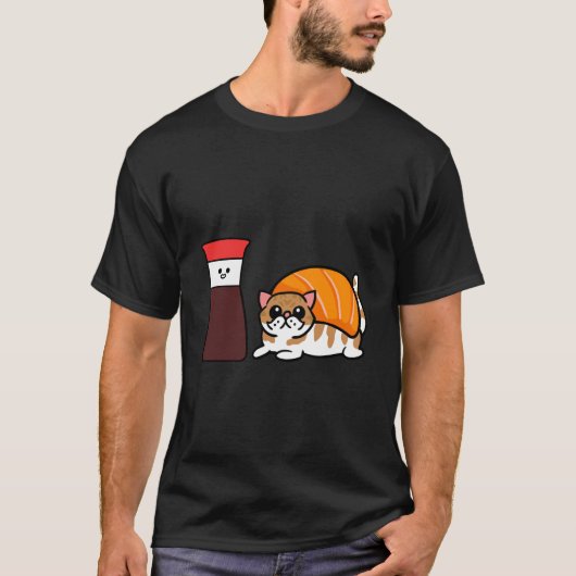 大豆ペルシャ猫寿司 Tシャツ (正面)