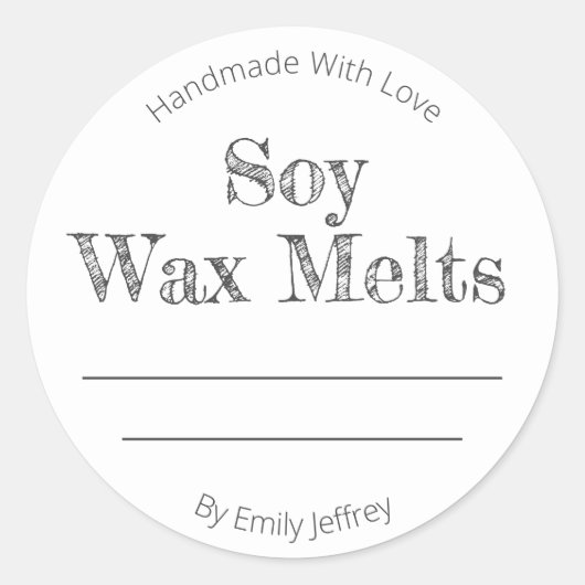 大豆ワックスメルトラベル ラウンドシール (正面)