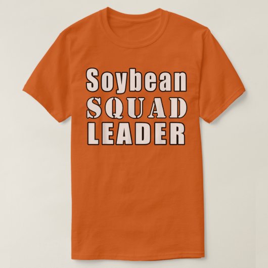 大豆分隊長農家おもしろい大豆 Tシャツ (デザイン正面)