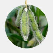 大豆農業植物農業テンプレート セラミックオーナメント (裏面)