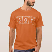 大豆(S-O-Y)周期要素スペル Tシャツ (正面)