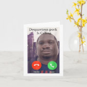 大豚肉がジョン・ポーク・ミーム・ジョークを変と呼んでいる カード (黄色い花)