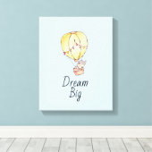 大象の気球を夢見る キャンバスプリント (インサイチュ (ウッドフロア))