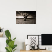 大象ポスタープリント ポスター (ホームオフィス)