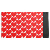 大赤いハート白黒パターン 枕カバー (正面右)