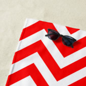 大赤と白型シボストライプロン ビーチタオル (インサイチュ)