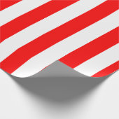 大赤と白形の垂直ストライプ寸法 ラッピングペーパー (角)