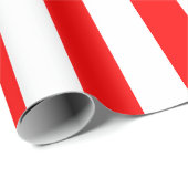 大赤と白形の垂直ストライプ寸法 ラッピングペーパー (ロールコーナー)