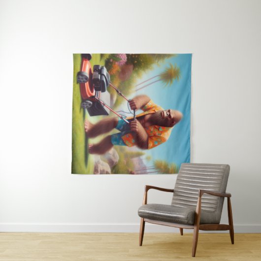 大足の草刈り タペストリー (インサイチュ(横))