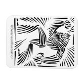 大足ウッドカットのグラフィックマグネット マグネット (横)