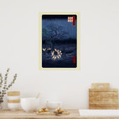 大路で大晦日の炎が上がる ポスター (キッチン)