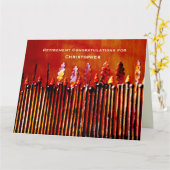 大退職おめでとうパーソナライズされた カード (黄色い花)