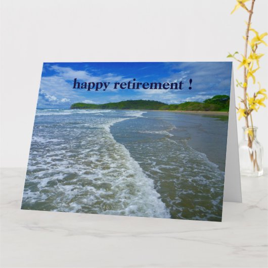 大退職した波 カード (黄色い花)