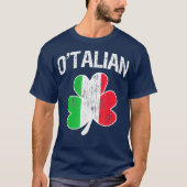大連シャムロイタリアンック国旗イタリアプライドアイルランド Tシャツ (正面)