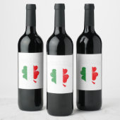 大連シャムロックとイタリアイタリアン国旗St Pat ワインラベル (ボトル)