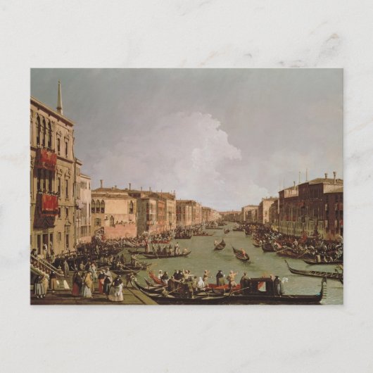 大運河のレガッタ号, c.1735 ポストカード (正面)